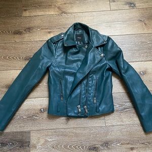 Forever 21 Teal Blue leather jacket